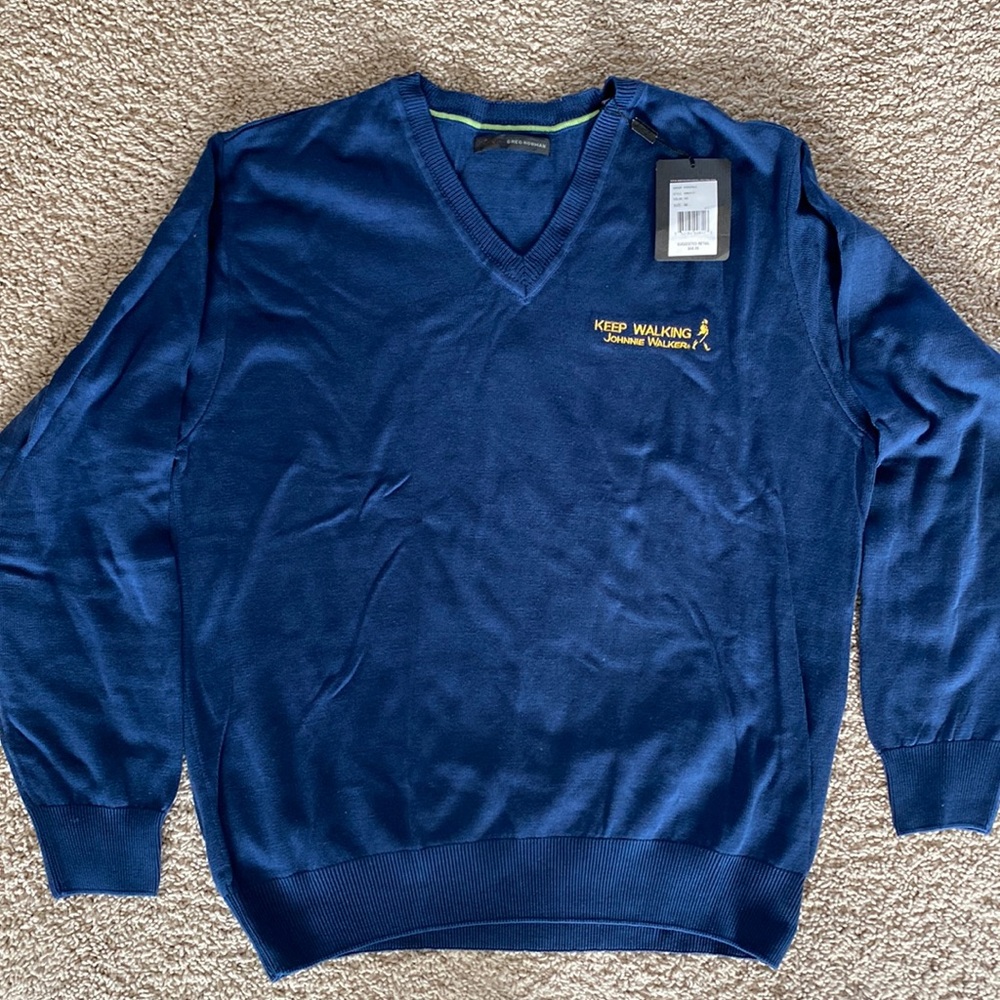 Mens Vneck sweater with “johnnie walker” logo